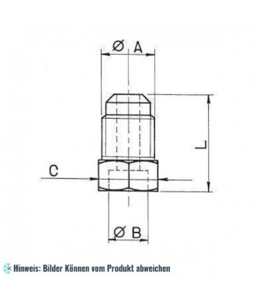 Verbindungsnippel 1/2", L 32 mm WIGAM 81-8/M12