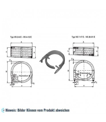 Koaxial-Verdampfer Schmöle. VS 14-35 E, 40,9 kW, 5,0 m3/h