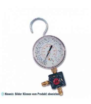 1-Wege Monteurhilfe mit Druckmesser Ø80 Klasse 1 WIGAM W1HMS80/A4/5/K1