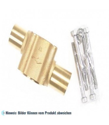 Thermostatisches Expansionsventil Unterteil Danfoss TE12/20, gerade, Eintritt Austritt 22x28mm