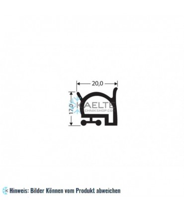 Gummidichtungsprofil weiß 1m (20x17)