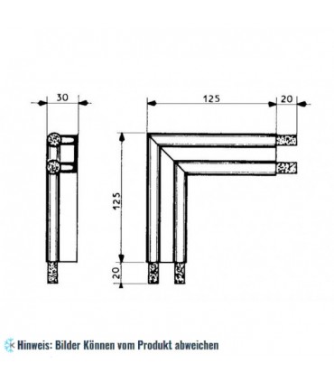 Eckstück für Dichtung 4451 (125x125)