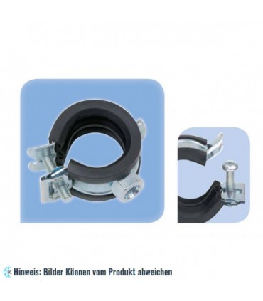 Rohrschelle Metall/Gummi 48 - 51 mm, M8 - NRW 1.1/2"