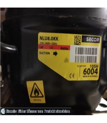 Kompressor Danfoss Secop NLU8.0KK, LBP - R600a, 220-240V, 50Hz, 105H6004 - nicht lieferbar, ersetzt durch Nachfolger