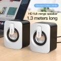 Linuode Mini-Computer-Lautsprecher USB-Kabelgebundene Lautsprecher 3D-Stereo-Sound-Surround-Lautsprecher für PC-Laptop-Notebook 