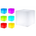 7even LED-Cube 40cm mit Sound Mode, musikgesteuerter Farbwechsel, Fernbedienung, Akkubetrieb
