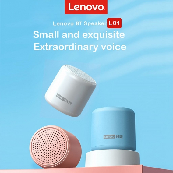 Lenovo L01 BT5.0 Wireless-Lautsprecher Tragbarer 53,6 g Leichter Lautsprecher mit Mikrofon / USB / IPX5 Wasserdicht / HD-Spracha
