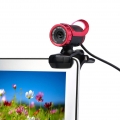 Desktop-Webcam USB 2.0-Webkamera Laptop-Kamera Eingebautes schallabsorbierendes Mikrofon Videoanruf Webcam fuer PC Laptop Rot