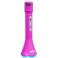 Bigben Bluetooth portabler Lautsprecher Party Mic Mikrofon LED pink AU384017