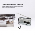 INDIN BC-R21 AM / FM-Dual-Band-Radioempf?nger Tragbarer Player Eingebauter Lautsprecher mit 3,5-MM-Standardkopfh?rerbuchse Silbe