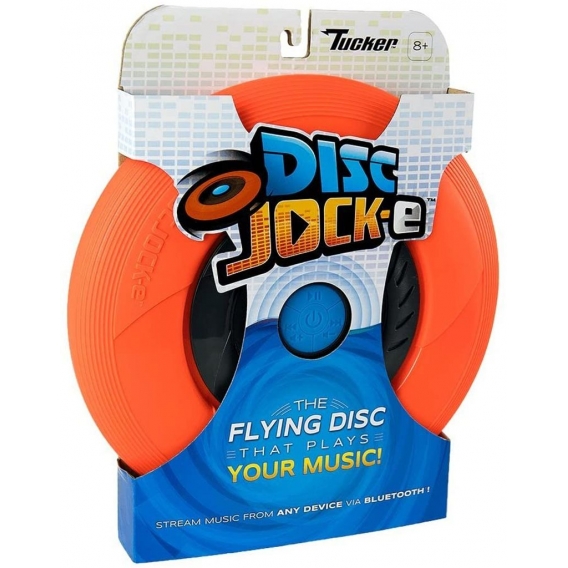 Disc Jock-E Fliegende Musik-Disc, Wurfscheibe mit Bluetooth-Lautsprecher orange