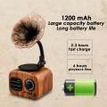 Mini tragbarer Retro Bluetooth Lautsprecher TF-Karte Drahtloser Lautsprecher Musik-Player Walnussholz 447,5 g