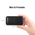 AEC BT209 Tragbarer kabelloser Bluetooth-Lautsprecher im Taschenformat mit Mikrofonunterstützung und TF-Karte【Schwarz】