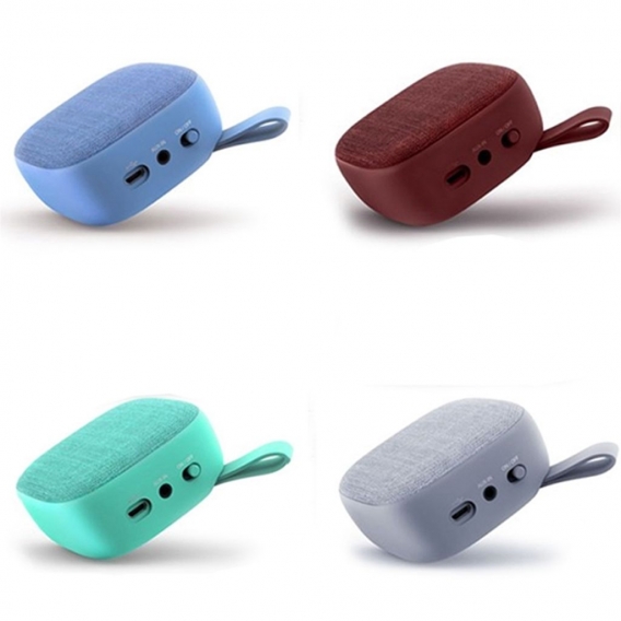 Mini Retro Design Bluetooth-Lautsprecher in Leinwand Blau
