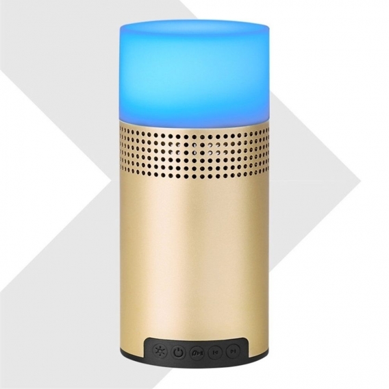 Mini Bluetooth Lautsprecher und LED Lampe BL649 Golden