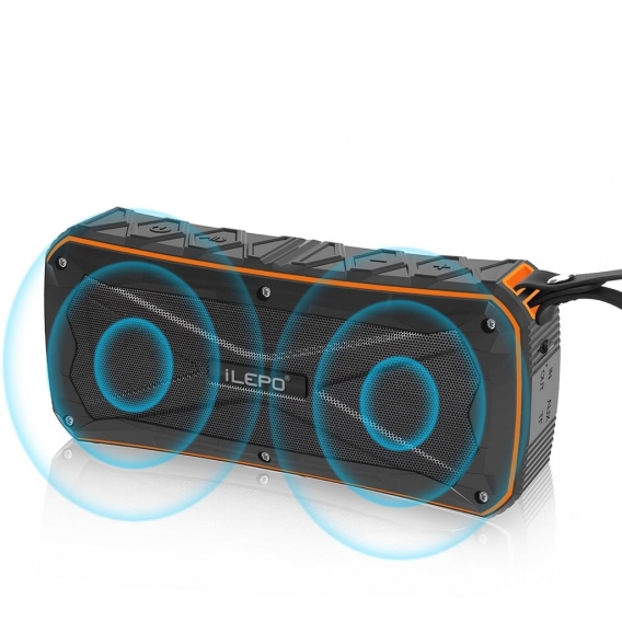 Mini wasserdichter Bluetooth-Lautsprecher für Sport und Outdoor und Power ... Orange