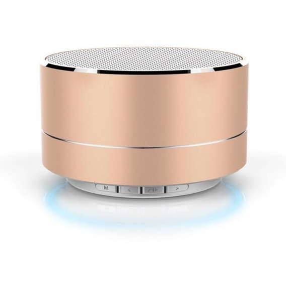 Bluetooth-Mini-Lautsprecher aus gebürstetem Metall mit reflektierendem LED-Licht A10 Pink