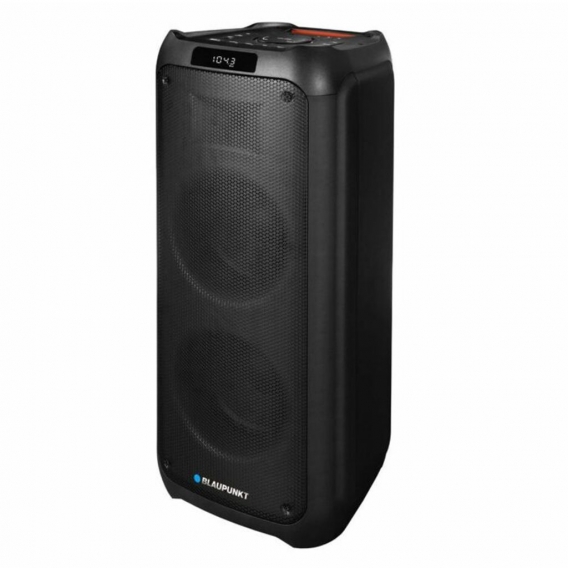PartyBox Tragbarer Bluetooth-Lautsprecher mit Karaoke-Funktion Gitarreneingang TWS Radio AUX USB microSD Fernbedienung Disco LED