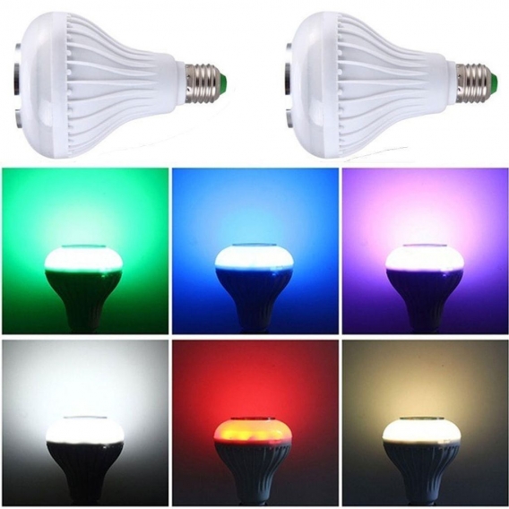 Bluetooth Glühbirne Lautsprecher, E27 LED Musik Glühbirnen Smart LED Lampen Bluetooth Lautsprecher, Dimmbar App Steuern Kompatib