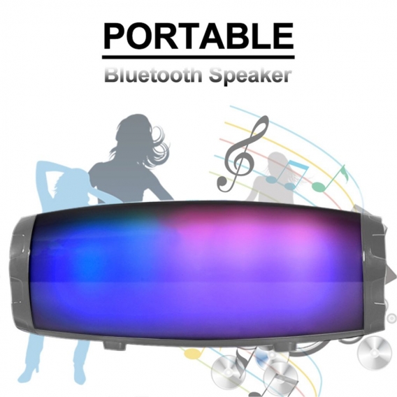 Wasserdichter Bluetooth-Lautsprecher mit 360-Grad-Beleuchtung  Bis zu  Stunden Akkulaufzeit mit einer Ladung  Kabelloses Musikst