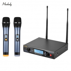 More about Muslady Professional Digital UHF Wireless Handheld Microphone Mic System Dual Channels LCD Display Receiver 2 Microphones for St
