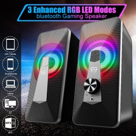 More about ELEGIANT 10W Lautsprecher bluetooth LED RGB Desktop PC Gaming mit USB Stereo Sound Laptop 3D Soundbar