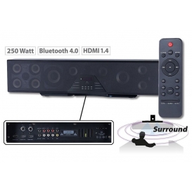 More about Auvisio 6-Kanal 3D Soundbar 5.1-Surround-Sound Bluetooth 4.0, HDMI, 250 Watt, Lautsprecher, Soundbox, Musik Bar, Musikbox, mit i