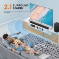 BOMAKER 2.1 Soundbar mit Subwoofer, 100W Soundbar für TV Geräte, 4K HD Soundbar, 32 Zoll Bluetooth Lautsprecher mit 5 EQ Modi mi