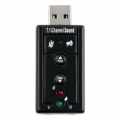 Ewent EW3762, USB, audio-in/audio-out, Schwarz