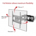 Fleximounts A11 LCD TV-Wandhalterung/Fernsehhalterung für LED LCD Plasma, mit Wasserwaage, schwenkbar, neigbar (32-50 Zoll | max