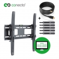 conecto CC50264 Wandhalterung für TV Geräte mit 66-132 cm (26-52 Zoll), neigbar: -10° bis 5°, Wandabstand: 56mm, Traglast: max. 