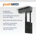 pushMIDI - schwarz - Fernsehhalterung elektrisch schwenkbar, drehbar, klappbar, neigbar - für bis 65 Zoll Fernseher bis 30kg - M