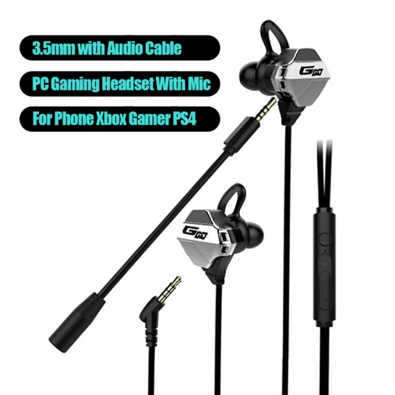 (3,5 mm) G10-A PC-Gaming-Headset Kopfhoerer Kopfhoerer mit Mikrofon Lautstaerkeregler Stereo-Geraeuschunterdrueckung fuer Xbox G