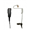 Überwachungs-Headset mit transparentem Flexi-Mikro & Palm PTT für KENWOOD TK290 / NX200 / 300
