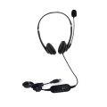 AcserGery Kabelgebundenes Headset mit USB-Stecker, binauraler Kopfhörer mit Rauschunterdrückung, Mikrofon, Stummschaltung, Lauts