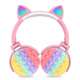 More about Kabellose Kopfhörer mit Farbe LED-Leuchten,Weich Faltbare Verdrahtete Headset mit Mikrofon, Kinder Kopfhörer auf Ohr für Schule/