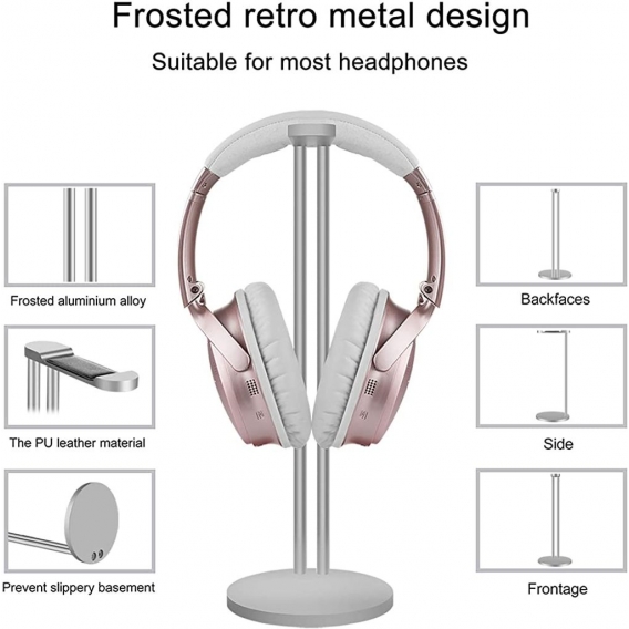 Pyzl Kopfhörerständer Halter, Aluminiumlegierung Gaming Headset Kopfhörerständer Desktop Mounted Headset Halter Unterstützung fü