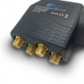 ARLI 60 cm HD Sat Anlage grau + Quad LNB + 20m Kabel + Satfinder + 4x F-Stecker vergoldet