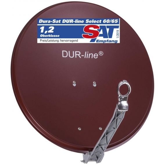 DUR-line Select 60/65 cm Sat Anlage 2 Teilnehmer Komplett Set rot