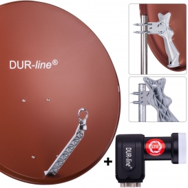 More about DUR-line Select 85/90cm Komplettanlage rot + Quad LNB