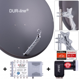 More about DUR-line Select 85/90cm Komplettanlage anthrazit 1xSAT/8TN