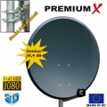 PremiumX SAT Anlage 60cm Antenne Single LNB Balkonhalter Kabel F-Stecker