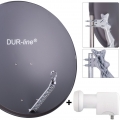 DUR-line Select 85/90cm Komplettanlage anthrazit + Unicable 24TN