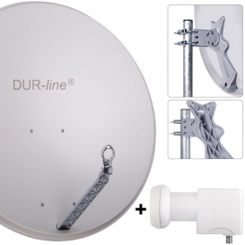 More about DUR-line Select 85/90cm Komplettanlage hellgrau + Unicable 24TN