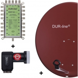 More about DUR-line MDA 80 Satellitenschüssel rot + Multischalter 1xSAT/16TN