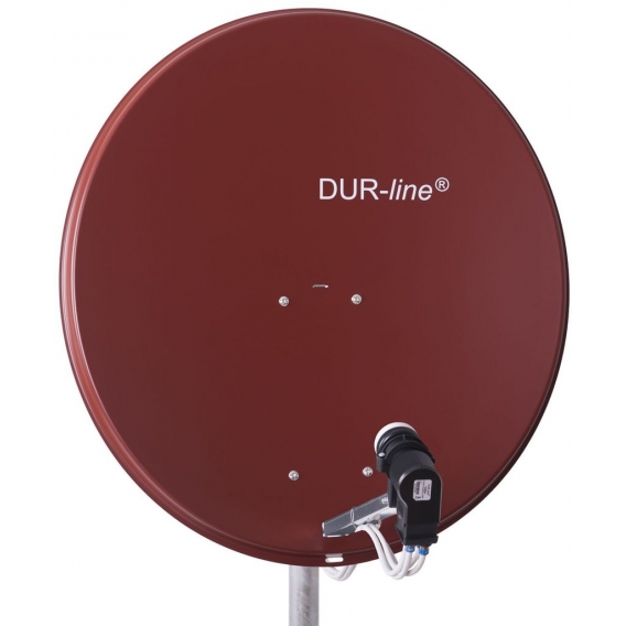 DUR-line MDA 80 Satellitenschüssel rot + Multischalter 1xSAT/16TN