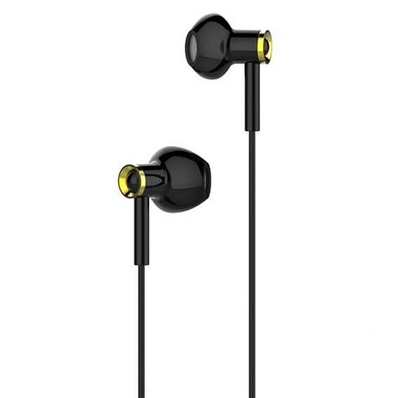 Hoco Canorous M47 Stereo Kopfhörer 3.5 mm Klinke In Ear Headset Mikrofon Leicht Kabelgebunden, Schwarz