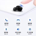 Pyzl [X9 Mini Single Ear Bluetooth Headset Kompatibel mit Universal Ios Android Phone]