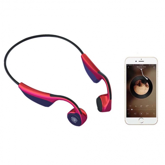 Bluetooth 5.0 Knochenschall Kopfhörer, kabelloser Kopfhörer  Headphones mit Mikrofon für Sport Hören Radfahren Laufen Gym