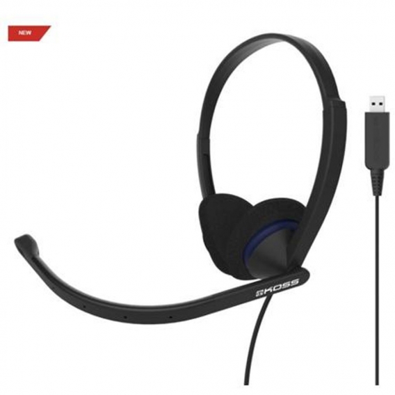 Koss Headphones CS200 USB-Kopfband/On-Ear, USB, Mikrofon, Schwarz,
